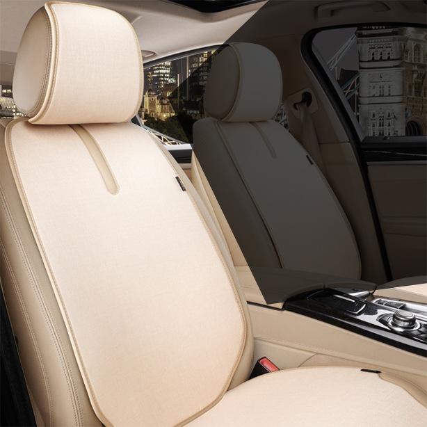 High-quality Universal Linen Car Seat Cushion Four Season Single Piece Butt Support Three Piece Set for Rear Seats