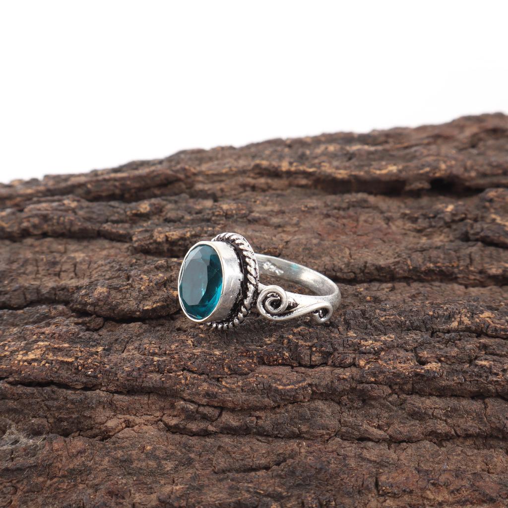Apatite Handmade Silver Jewelry, 925 Sterling Silver Ring, Handmade Beautiful Gemstone Jewelry, Apatite Ring For Her