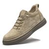 Men's Shoes Retro Matte Suede Invisible Inner Height Increase 6cm Board Shoes Men's Height Increase Large Size Medium Help Casual Shoes Men
