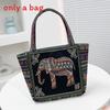 Ethnic Embroidered Handbag For Women With Canvas Material And Zipper Closure For Daily Use