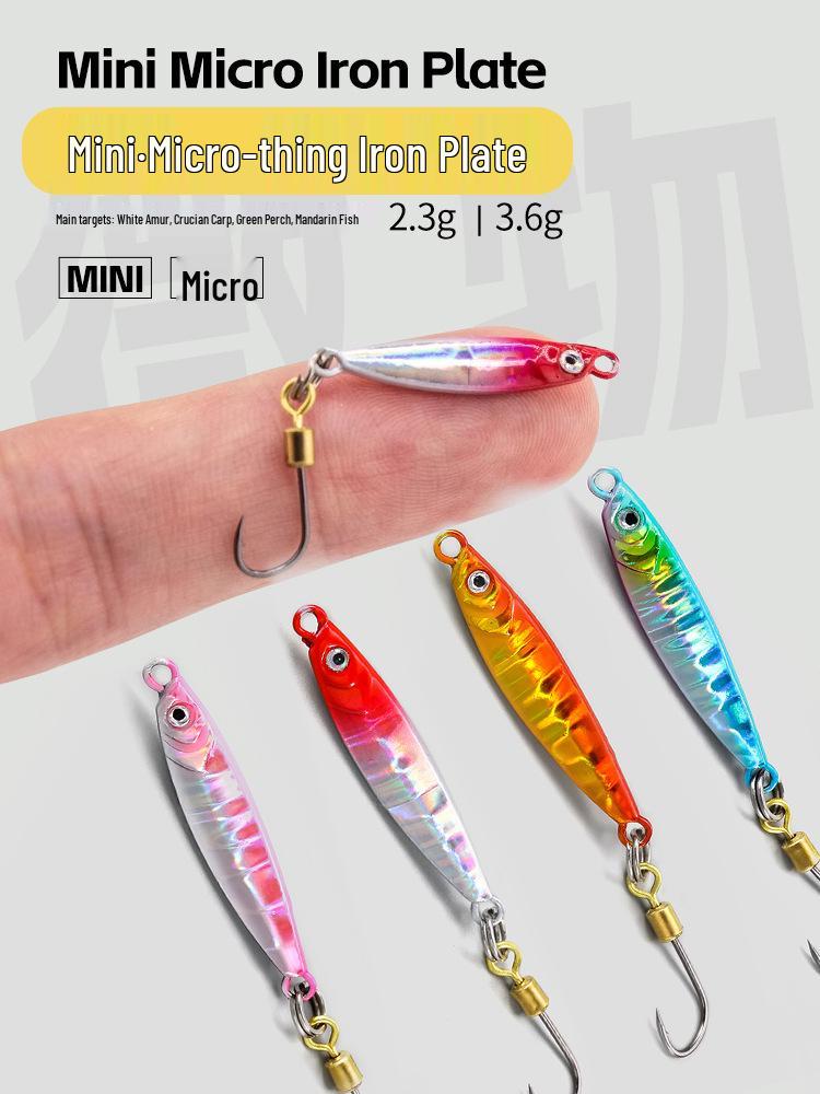 

Mini Floating Iron Plate Fish Lure for Mandarin Fish, Crucian Carp, Aspius, White Amur & Tilapia Green - 1.5g