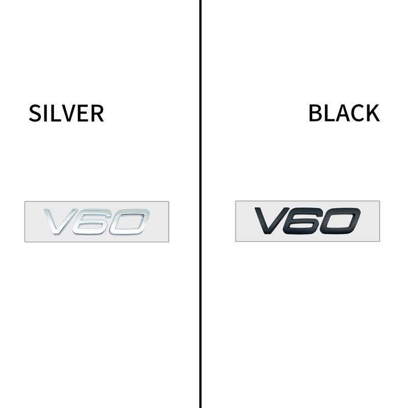3D Car Styling Chrome Metal Black Silver Sticker Tail Emblem Rear Decal Letter Logo For Volvo T4 T5 T6 T8 B3 B4 B6 B8 V40 XC60