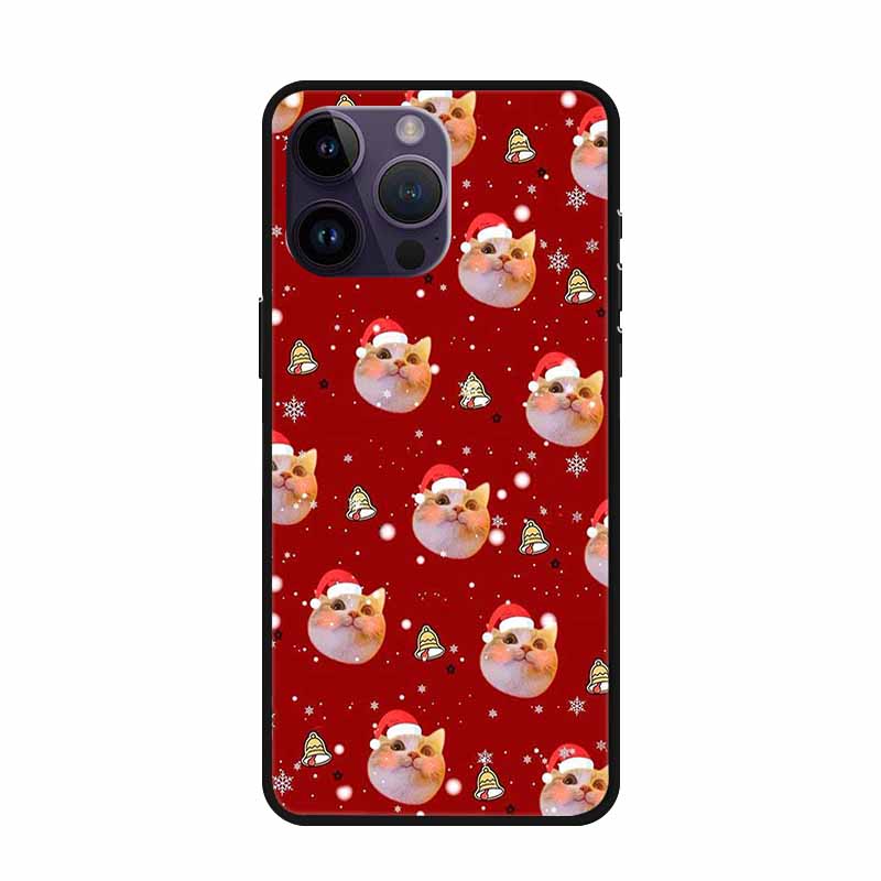 Christmas Case For iPhone 15 Pro Max Cover iPhone 15 Plus Lovely Soft Silicone TPU Back Phone Case For iPhone 15 Pro Cover Coque
