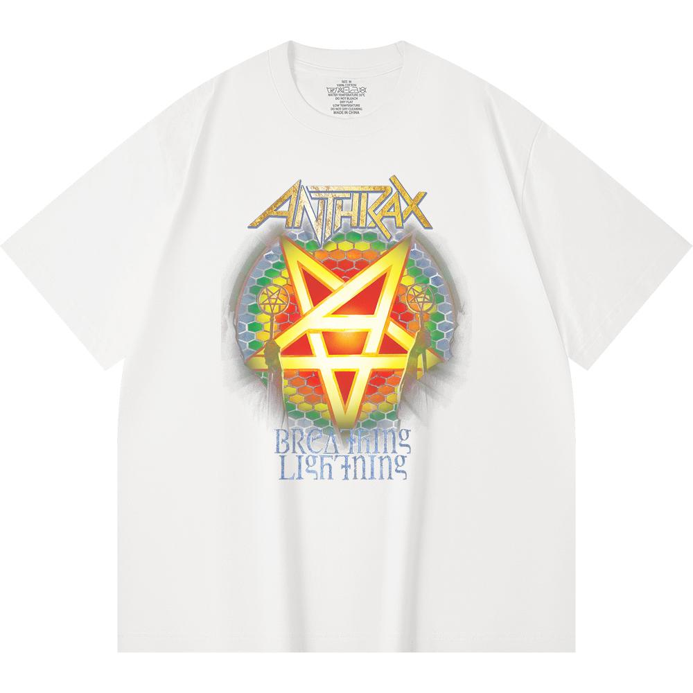 230 Gsm 100% Bomuld Heavy Metal T-shirt Rockband Populær Musik Print Unisex Tung Bomuld T-shirt