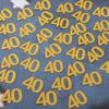 40th Happy Birthday Confetti Decorations - Gold Glitter Number 40 Party Decorations, Wedding Anniversary Party Table Decorations