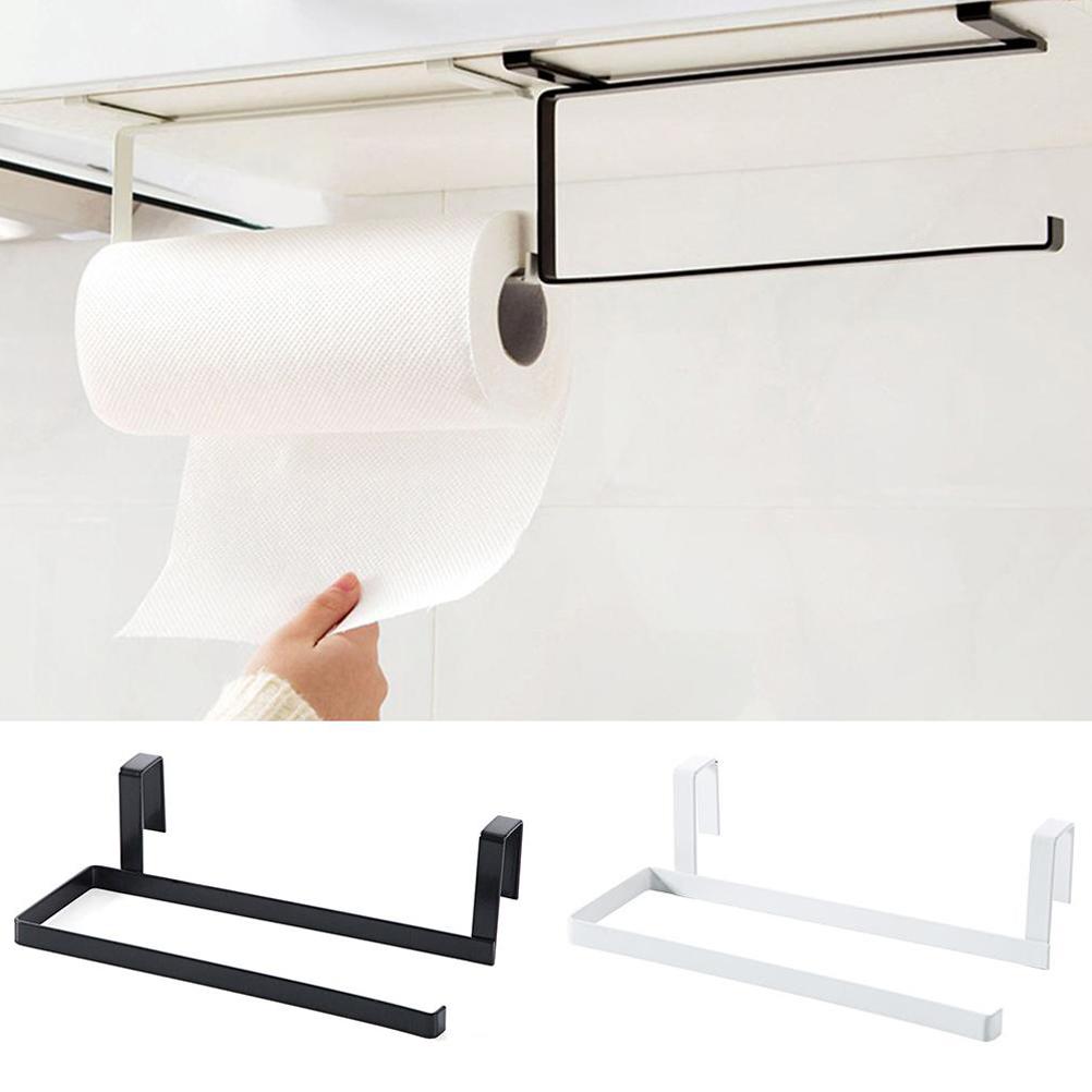 Cabinet Roll Paper Holder Paper Towel Hanger Iron Cabinet Hanging Rack