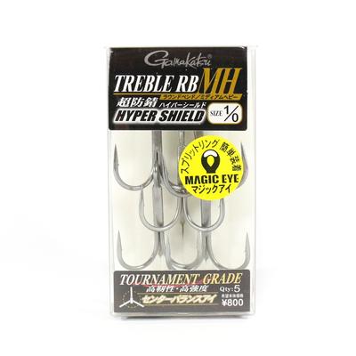 Gamakatsu 67416 Treble Hook RB MH Hyper Shield Size 1/0 ,5 Per Pack (6210)