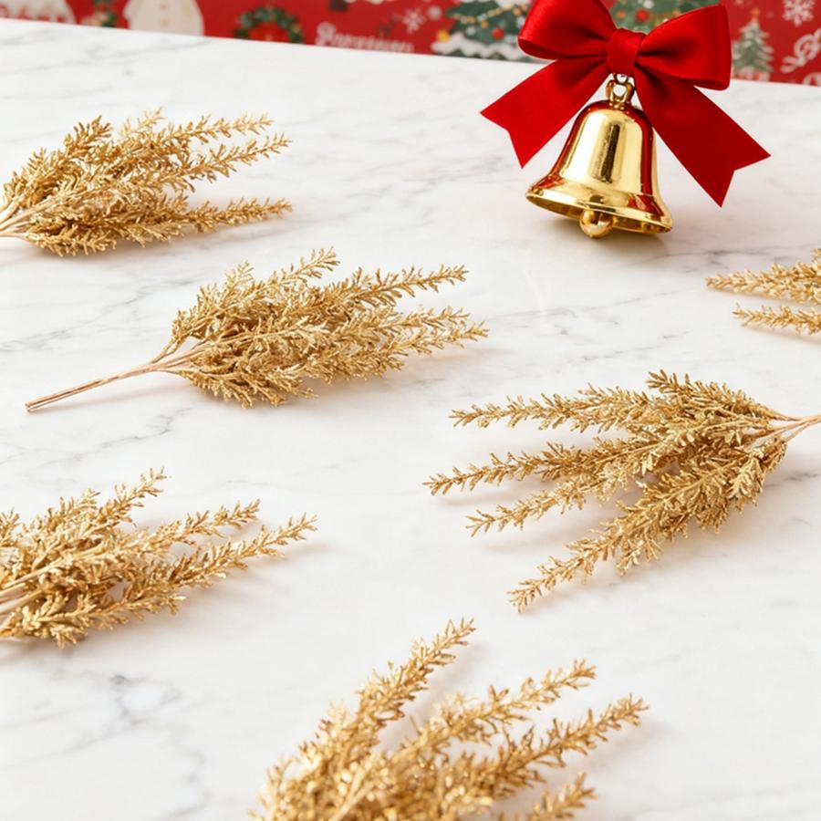 Artificial Flowers Plants Cedar Home Room Christmas Tree Wedding Wreath Table Wall Decor Bouquet Delicate Accessory Diy Gifts