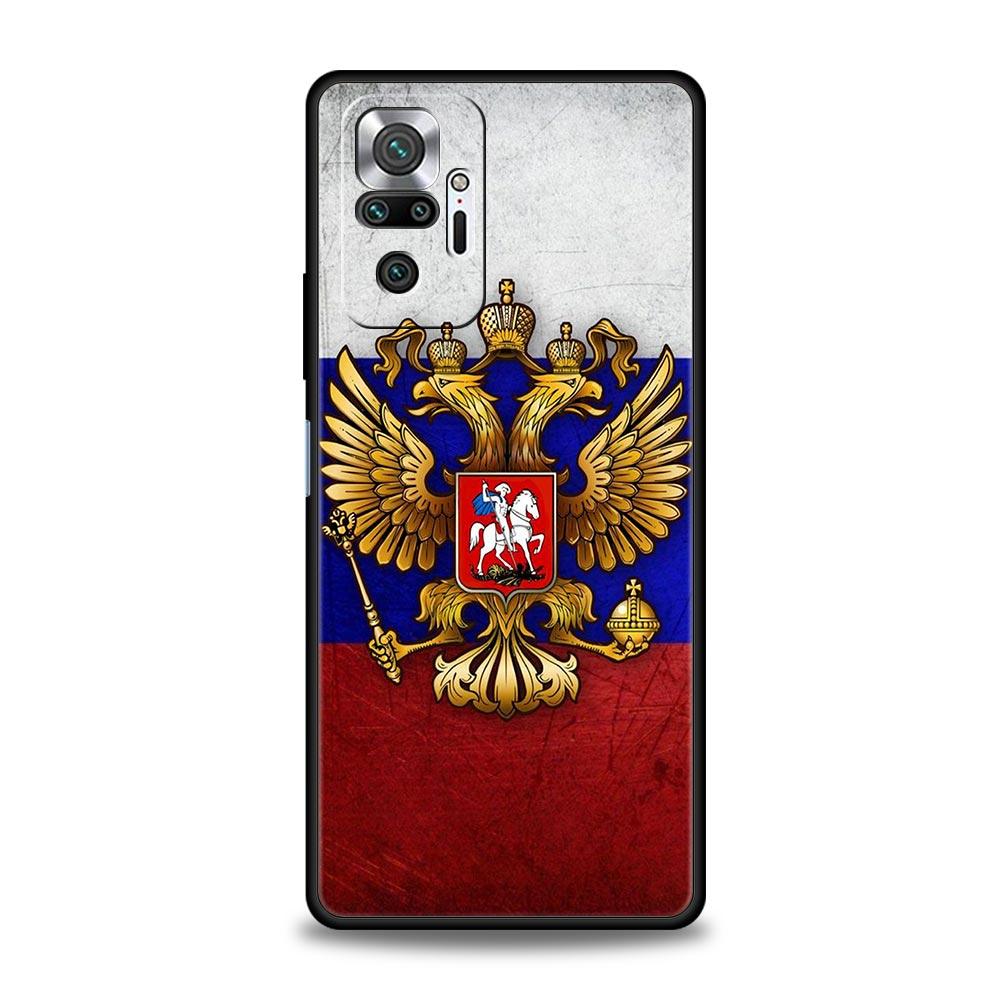 Russia Russian Flags Emblem Phone Case For Xiaomi Redmi Note 14 13 5G 10 11 12 Pro Plus 4G 14C 13C 12C 10C Black Cover