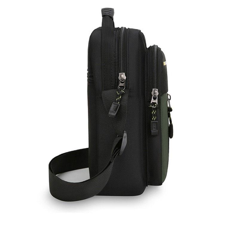 Herr Crossbody-väska Enkel axelväska Förvaringsväska med stor kapacitet Mode Multi-fickor Business Crossbody-väskor Messenger-väskor
