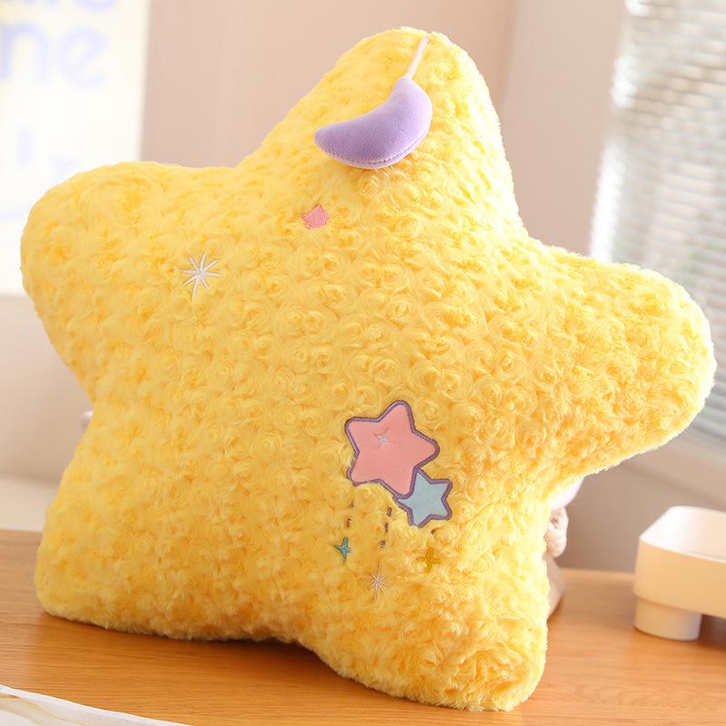 Starry Sky Star Moon Plush Pillow Sofa Cushion - Birthday Gift for Girls