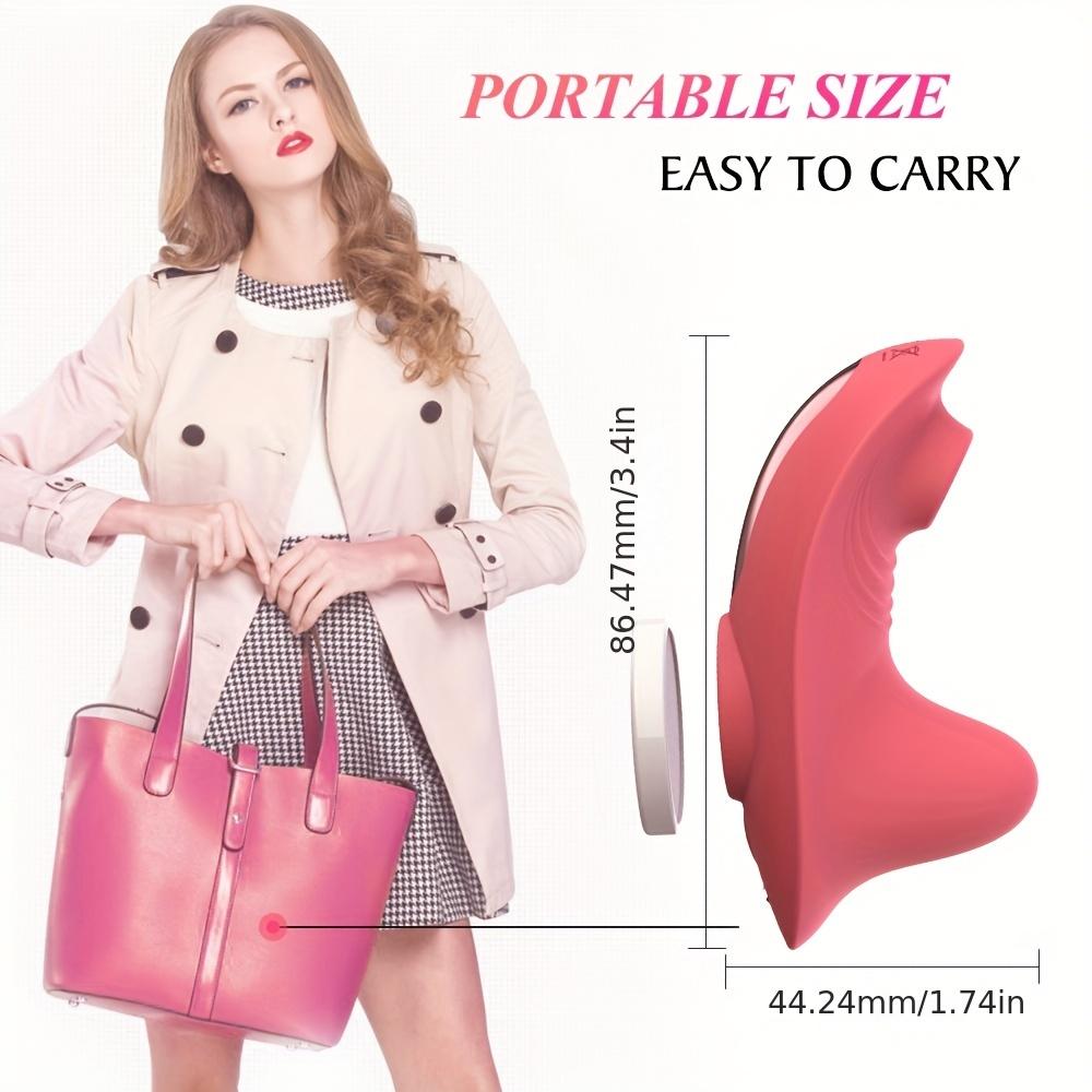 1pc Wearable Panty Sucking Vibrator With Strong Magnetic Clip, Remote Control Butterfly Clitoral Vibrator