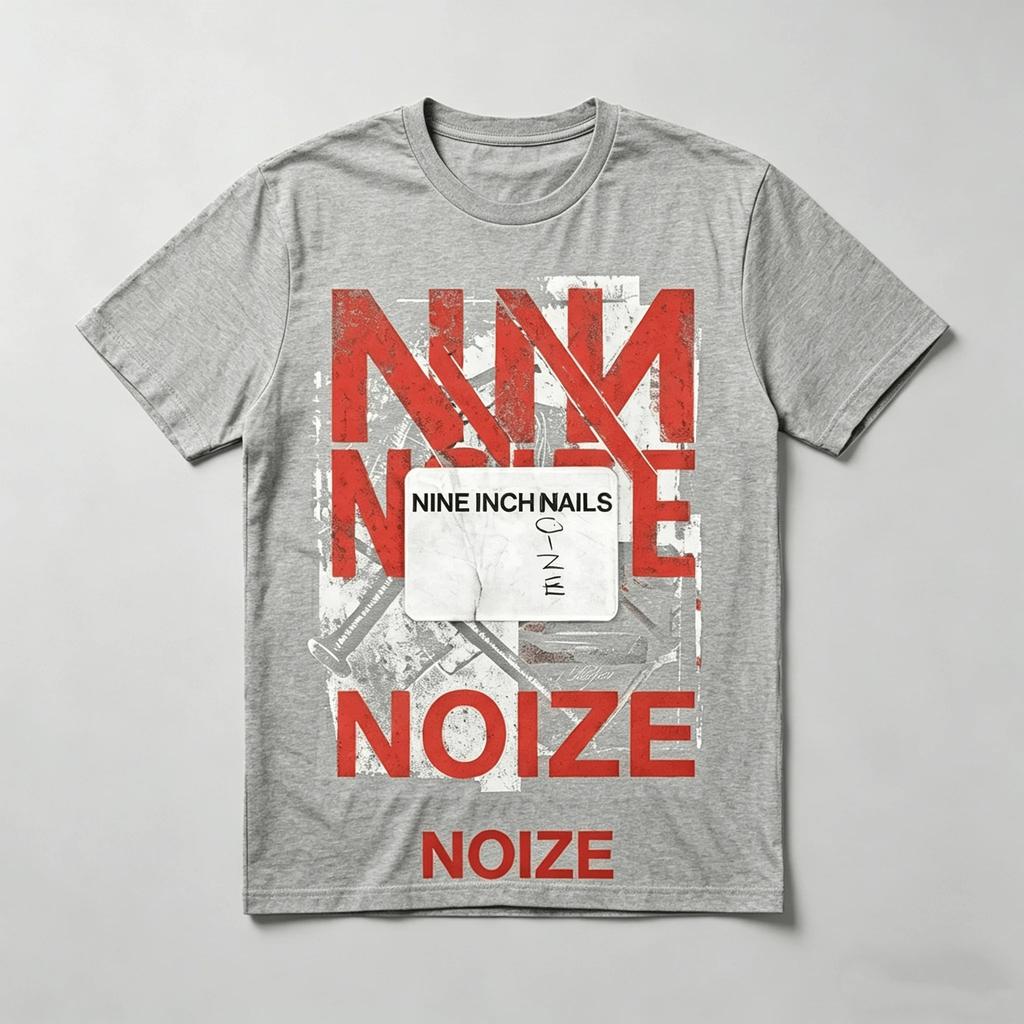 2026 NIN New Album Nine Inch Noize Unisex Unisex TShirt Unisex ONeck Cotton Short Sleeve Y2k Pop Oversized Exclusive Rock Tee