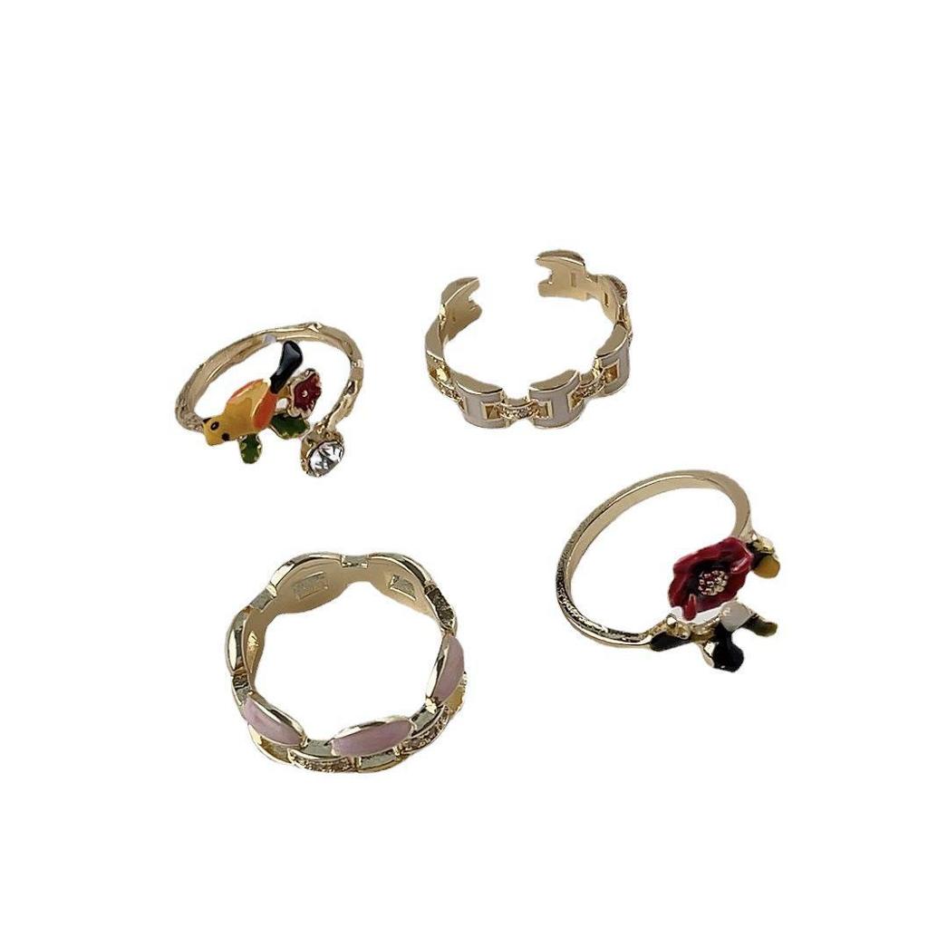 Chic Rose Bird Ring: Trendy, Versatile, and Stylish Jewelry for Girls