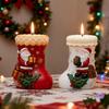 Santa Stocking Candle Mold Reusable Crafting Mould 3D Christmas Stocking Candle Molding Tool For Children Beginners Boys Girls