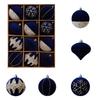 12Pcs Glitter Christmas Baubles Ornament Plastic Flocked Ball Gift Box  New Year