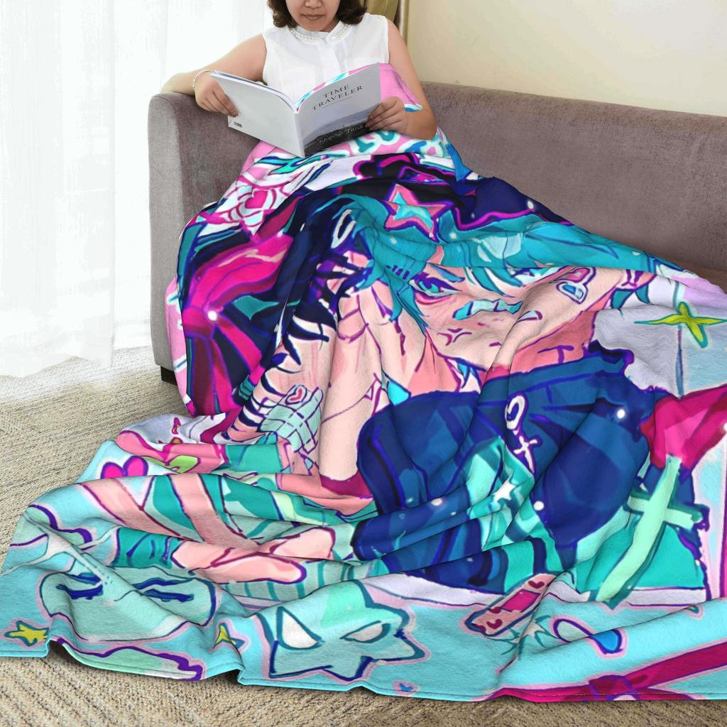 Anime Alien Stage Super Soft Blankets  Kids Plush Bedding Throws Aesthetic Home Decor Flannel Bedspread Sofa Bed Cover
