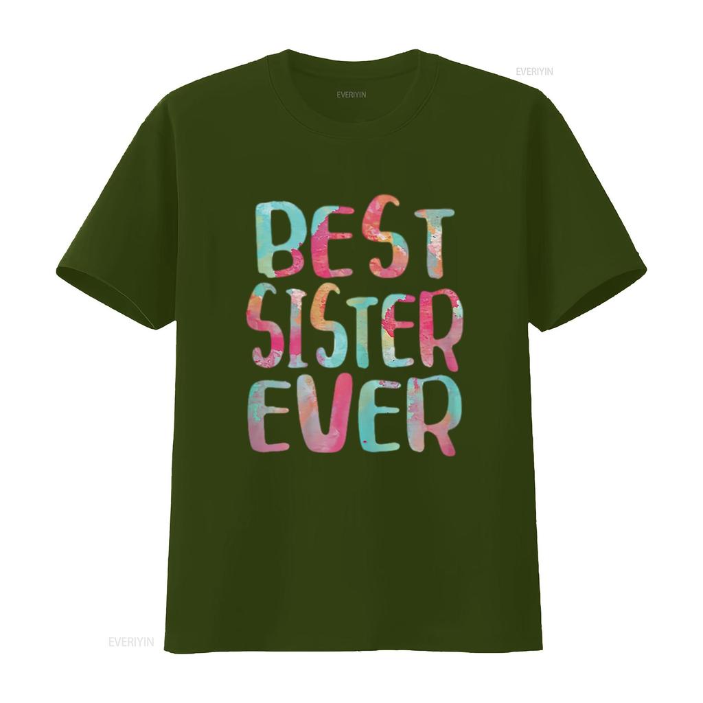 Best Sister Ever Womens T Shirt Mother s Day White vintage Washed fashion Casual Stylish Unisex Top For Everyday Wear homme