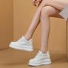 Fashion 2025 Summer Genuine Leather Platform Wedge Shoes 8cm Air Mesh Chunky Sneakers Breathable New Fashion Women Spring Autumn Pumps
