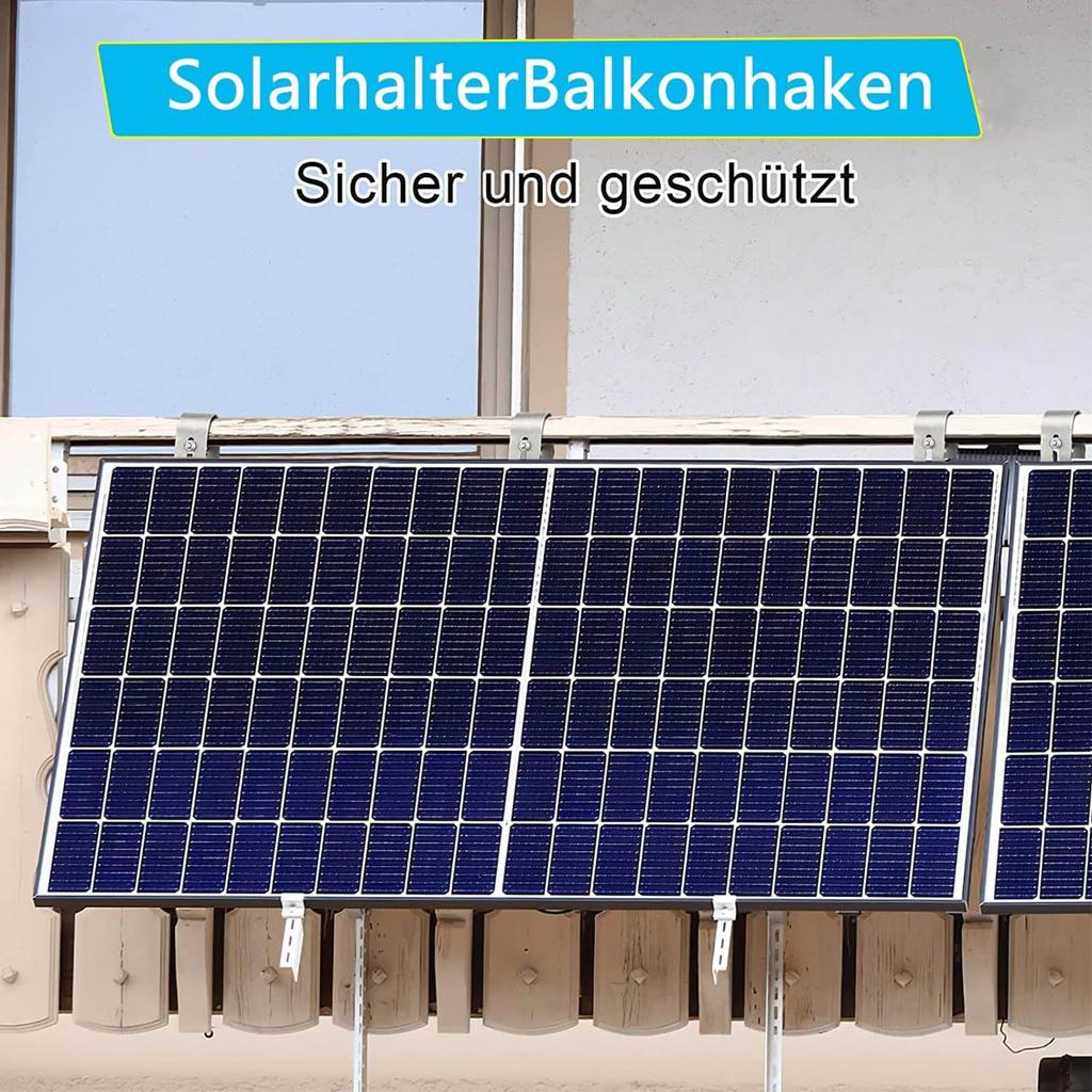 Solar Panel Mounting Brackets, Rust-Resistant, Widely Used, Easy Installation, Stainless Steel Solar Panel Holders, 2 Pieces for RVs