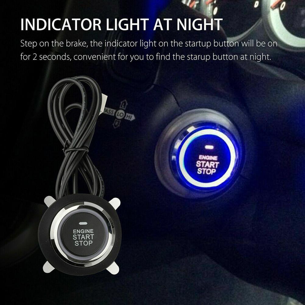 12V Car Smart Ignition Switch Auto Alarm Engine Start Push Button RFID Lock Ignition Switch Keyless Entry Anti-Theft System