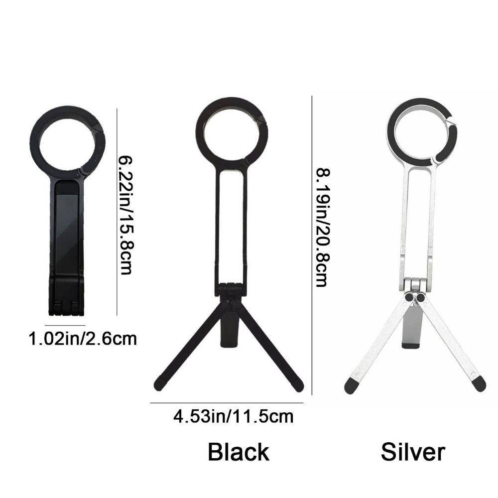 Foldable Ring Carabiner-Mounted Phone Tripod Lightweight Magnetic Phone Tripod  for Home