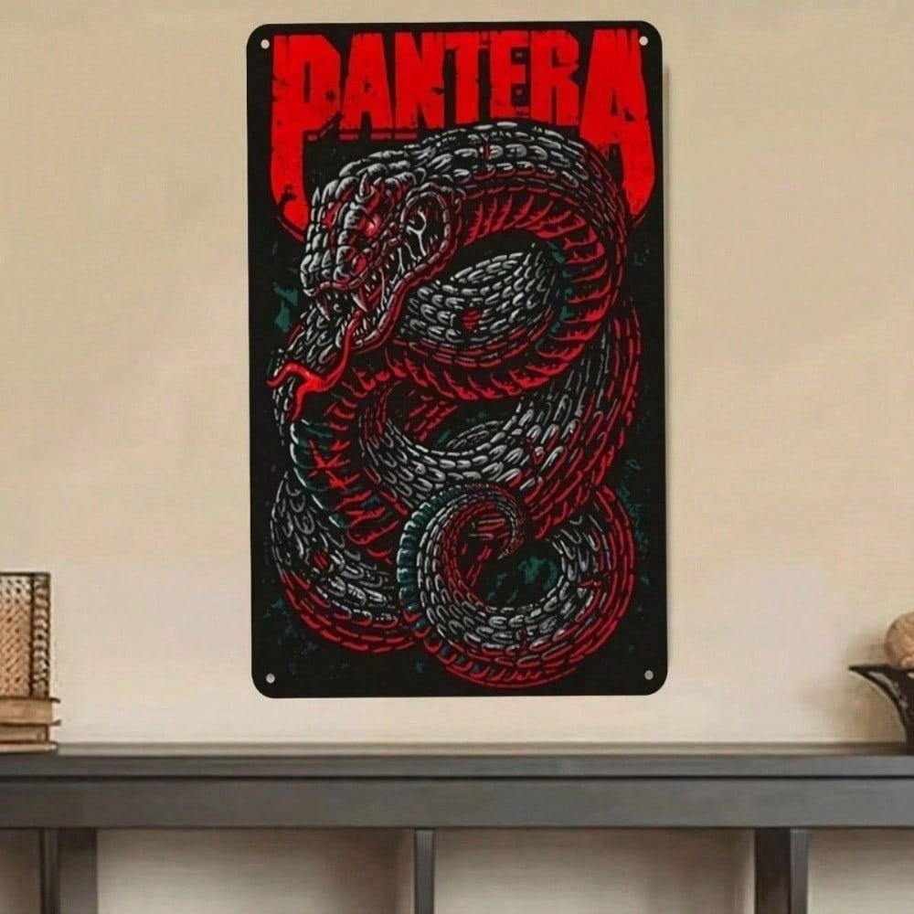 Vintage Rock Band Metal Poster, Wall Art for Bar