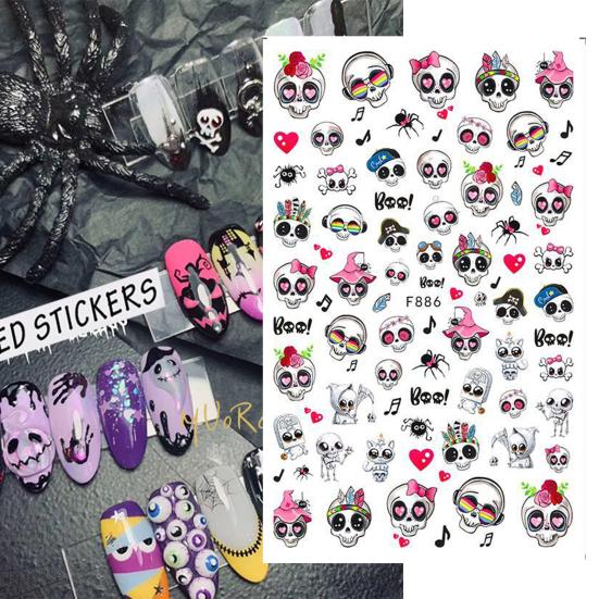 Naklejka na paznokcie świąteczna Wykwintna Ultracienka Łatwa Nieblaknąca Żywy Kolor Wzór Zastosuj Dekoracyjna Zdejmowalna