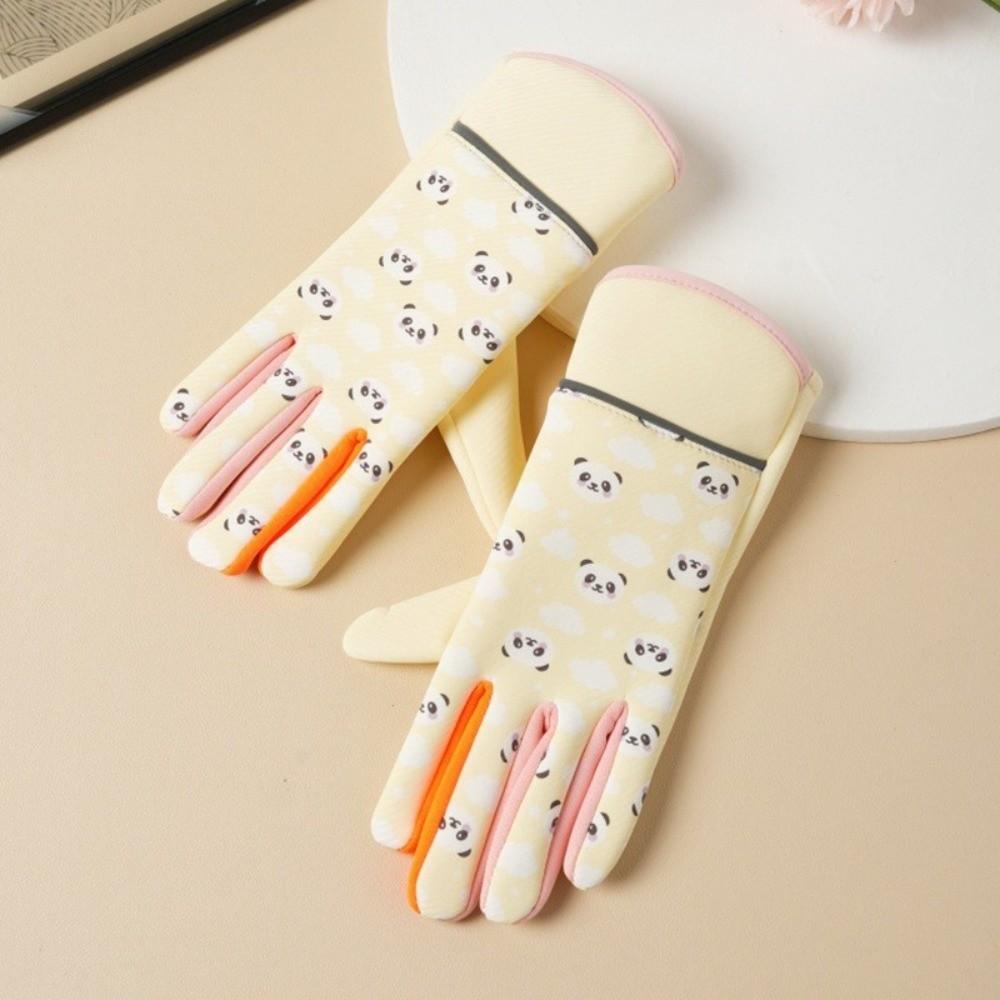 Panda Print Children Gloves Windproof Cycling Gloves New Warm Mittens for Boys and Girls
