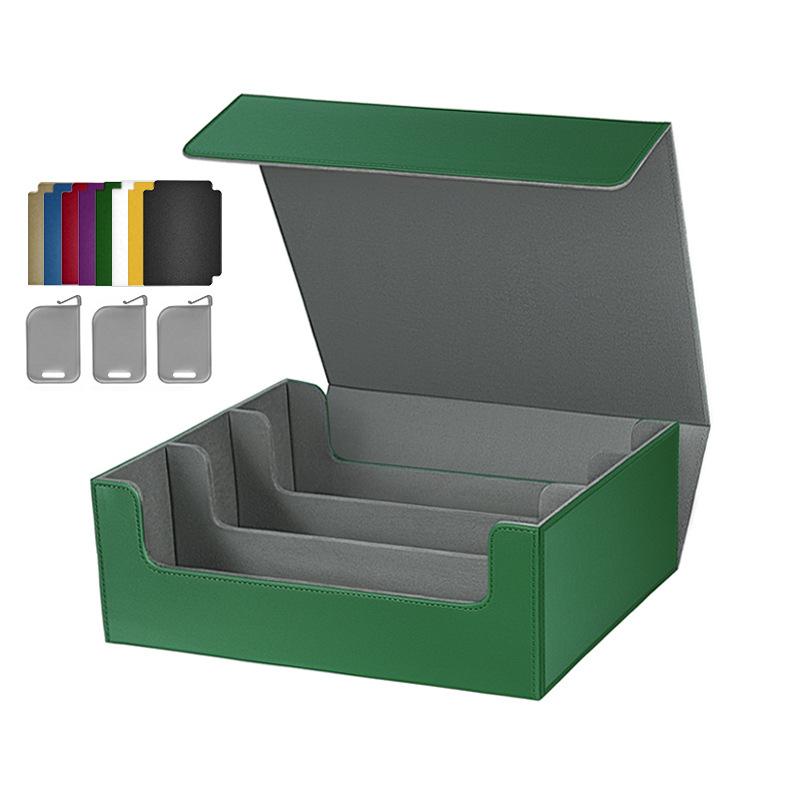 100+ Trading Card Deck Box PU Leather Gathering Card Toy W/ Magnetic Closure Game Cards Storage Game Card Case Protector