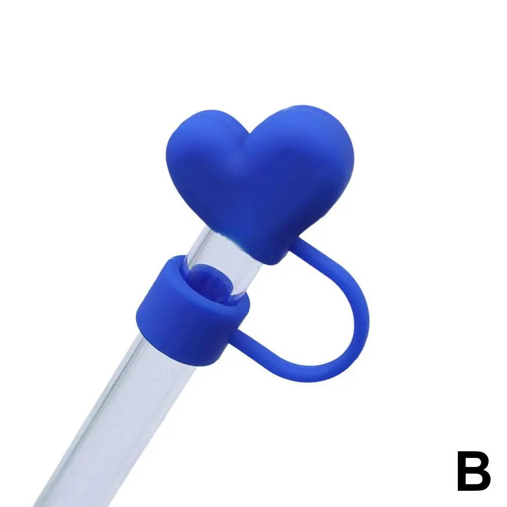 Love Straw Cover Cap Reusable Silicone Straw Toppers For Stanley Cup Leak-Proof Dust Proof Straws Cover For Tumbler Accesso L3V0