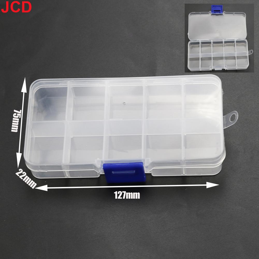 

Portable Transparent Storage Box 10/15/18/24/36 Grids Plastic Organizer With Cover Box For Jewelry Earrings Screw Nails Parts
