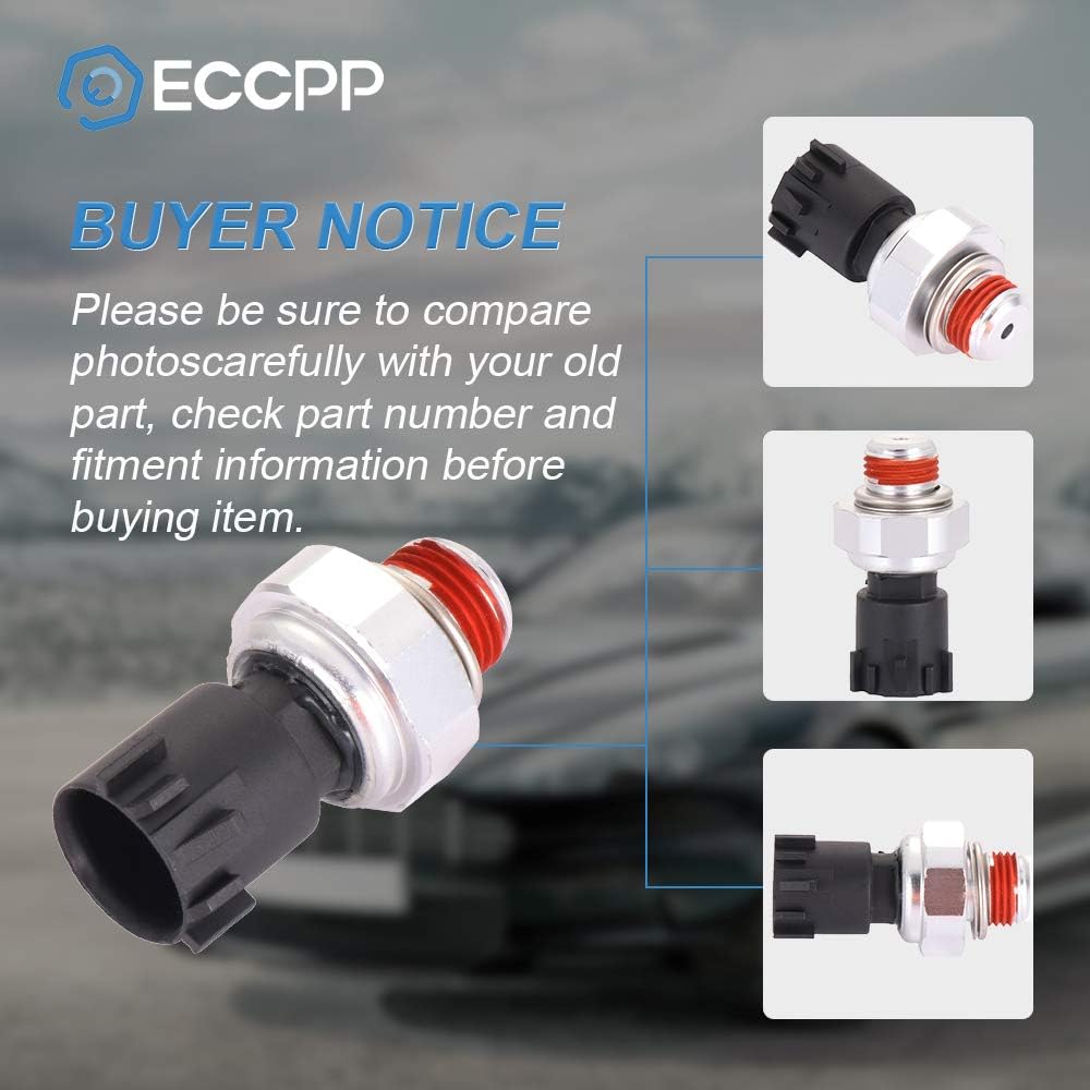 ECCPP Oil Pressure Sensor Switch Connector Sender Fits For 2009 For Buick Allure,2009 For Buick LaCrosse,2009-2015 For Cadillac CTS,2009-2014 For