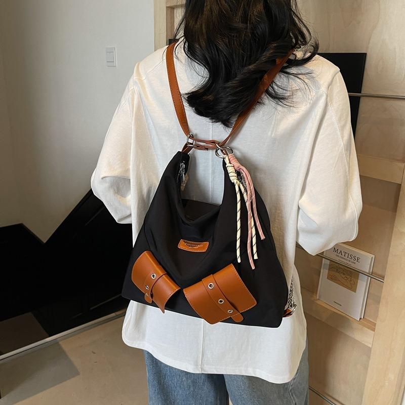 Canvas Bag Women's Large-capacity New Chain Shoulder Commuter Tote Bag Casual Multi-functional Backpack