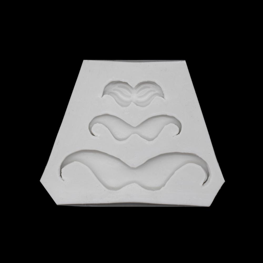 Size Beard Silicone Mold Eight-figure Beard Chocolate Fondant Wedding Banquet Gentleman Modeling Baking Decoration Mold