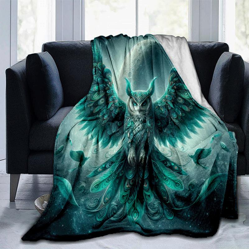 1pc Eagle Printing Lightweight Flannel Blanket, Comfortable and Warm Blanket, for Camping Sofa Bed and Couch Office, Suitable for Gift Blanke