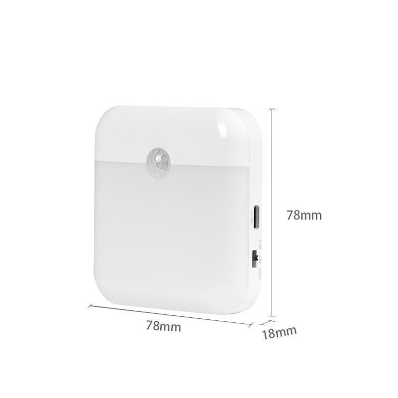 USB‑C Rechargeable Human Motion Sensor LED Night Light, Wireless Magnetic Wall‑Mount Lamp, Portable LED Light for Stairs, Closet, Kitchen, Bedroom