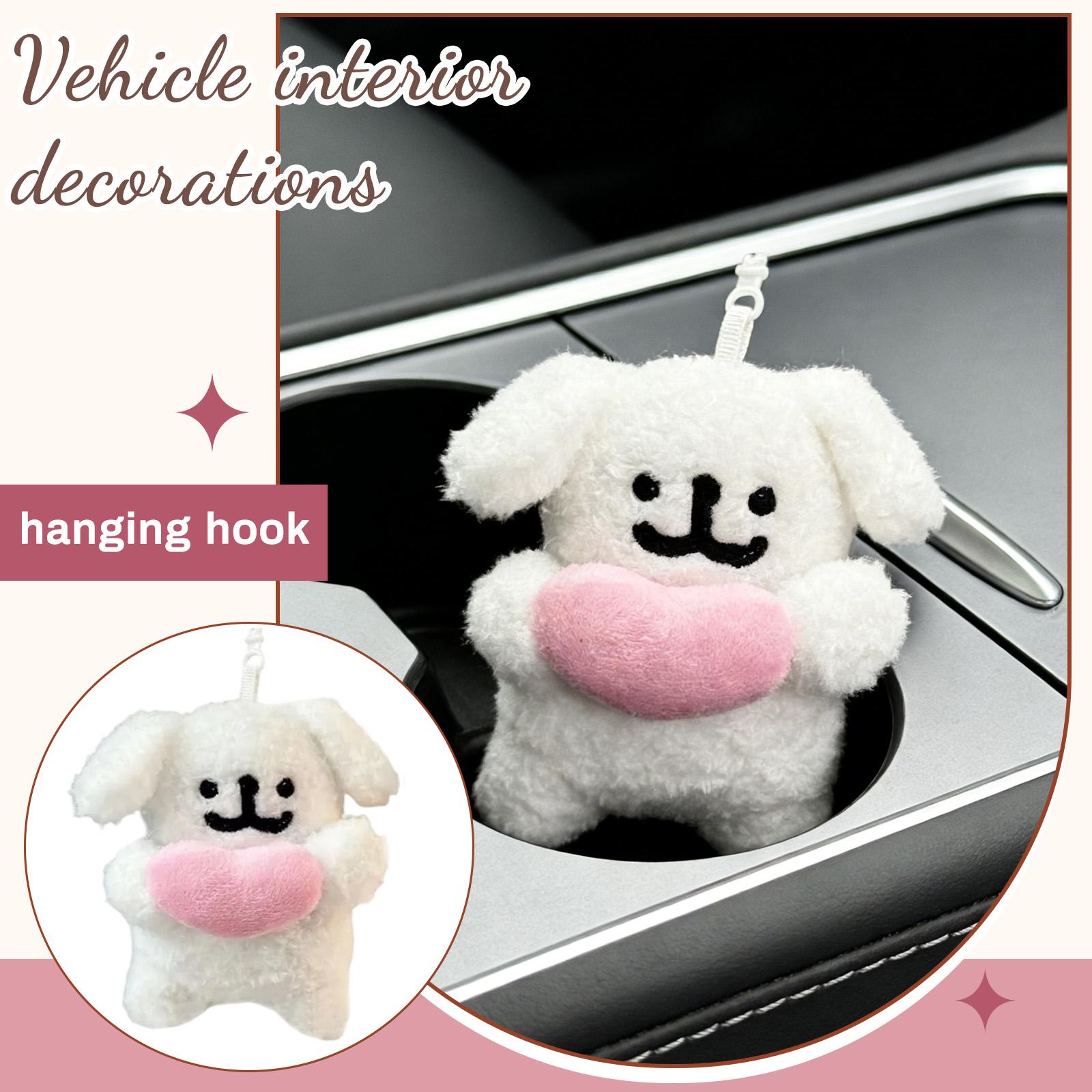 

Furry Line Heart-shaped Puppy Car Gear Knob Decoration; Interior For Turn Signals And Windshield Wipers One Size белый