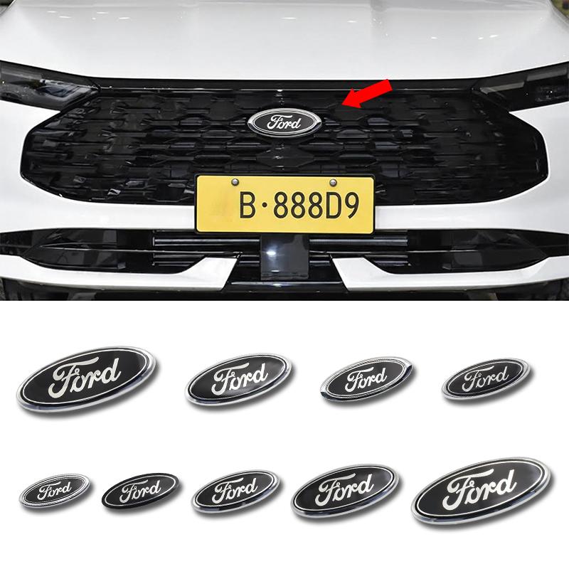 Car Front Hood Emblem Stickers Rear Boot Trunk Logo Auto For Ford Focus Mondeo Edge Ecosport Ranger Fiesta Fusion Kuga F150 F250
