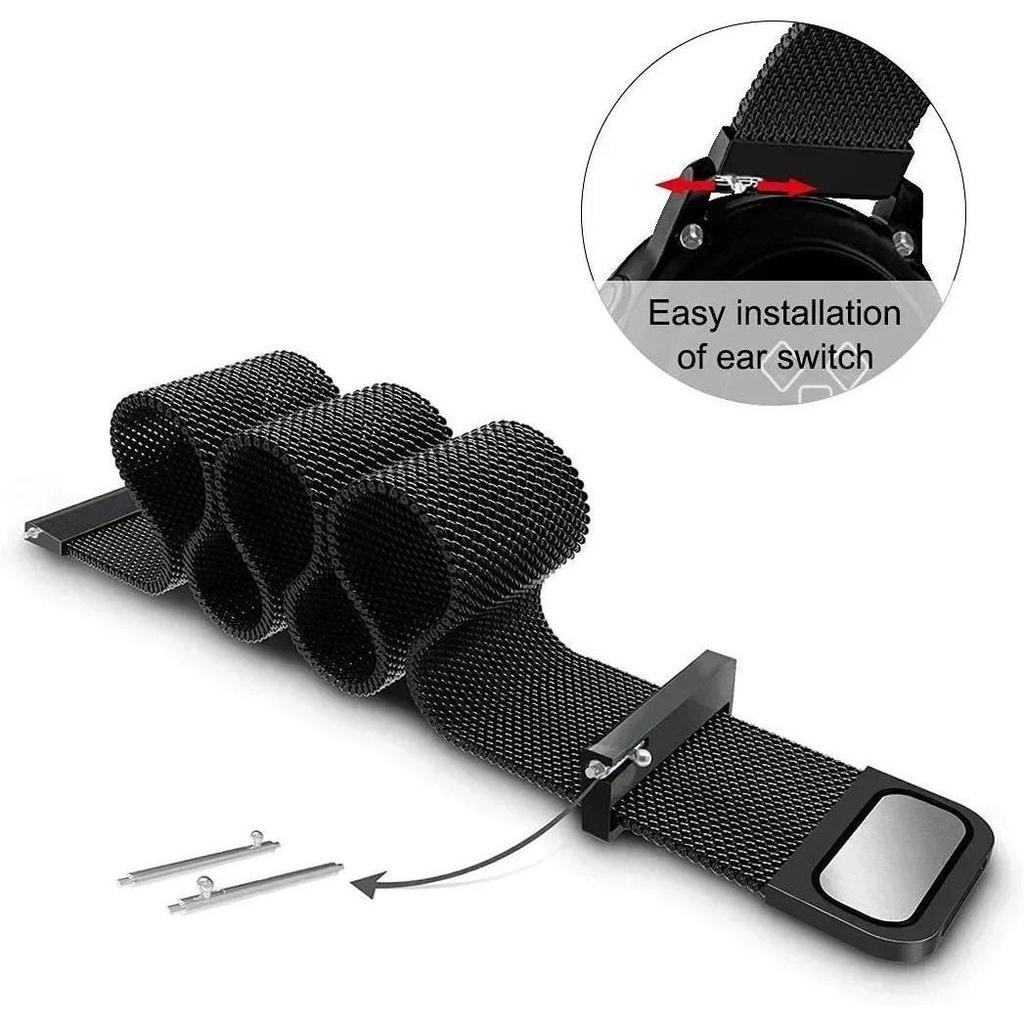 20/22mm Magnetický milánský řemínek pro Samsung Galaxy Watch 7 6 5 4 40 44mm Gear S3 Nerezový pásek pro Huawei 4 GT3 Náramek