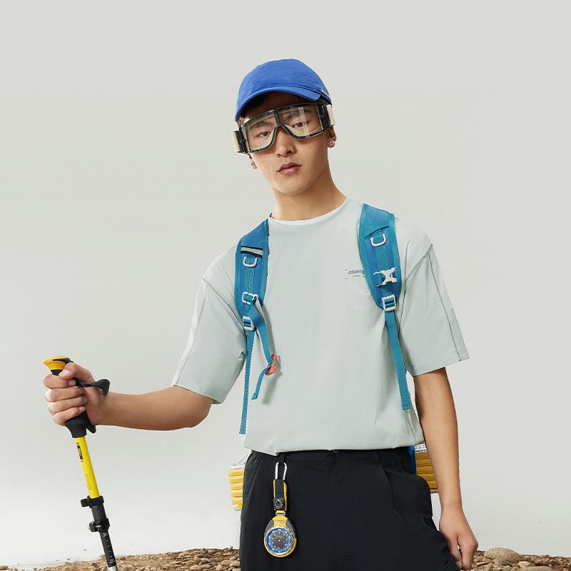 Li Ning CF Pullover Round Neck Printed Letter Short Sleeve T-Shirt Men T-Shirts ATSU609-3