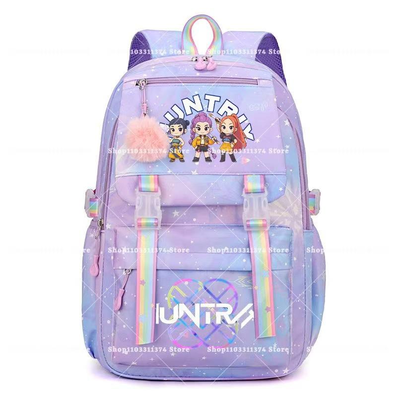3 Piece School Backpack Set for Students Large Capacity Oxford Cloth Schoolbag with Shoulder Strap and Pencil Case