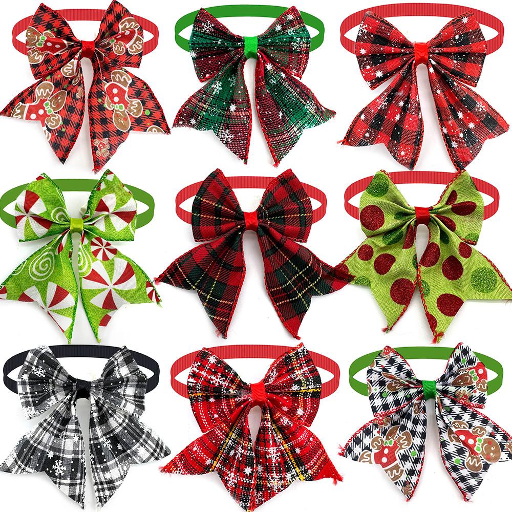 50/100pcs Christmas Pet Puppy Ties Dog Accessories for Pet Dog Bowties Pets Supplies Dog Grooming Product Dog Bow Ties Neckties