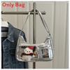 Sac bandoulière transparent en PU avec surpiqûres pour un usage urbain quotidien