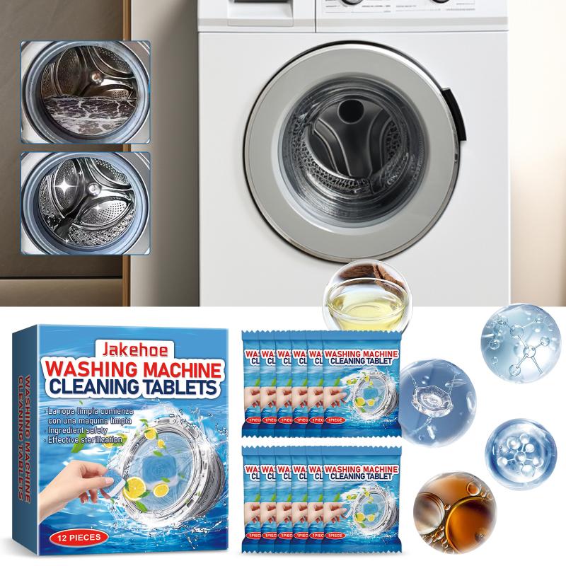 

12Pcs Tablets Washing Machine Effervescent Tablets Cleaner Laundry Deep Cleaning Remove Odor Decontamination Tablets Dirt 1pcs
