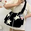 Korean Star Embroidered Crossbody Bag Lightweight Large Capacity Corduroy Commuter Shoulder Bag Women's Multiple Pockets Handbag