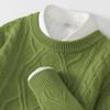 Men's Wool Sweater - 2023 Autumn/Winter Thickened Five-Needle Loose Warm Base Layer