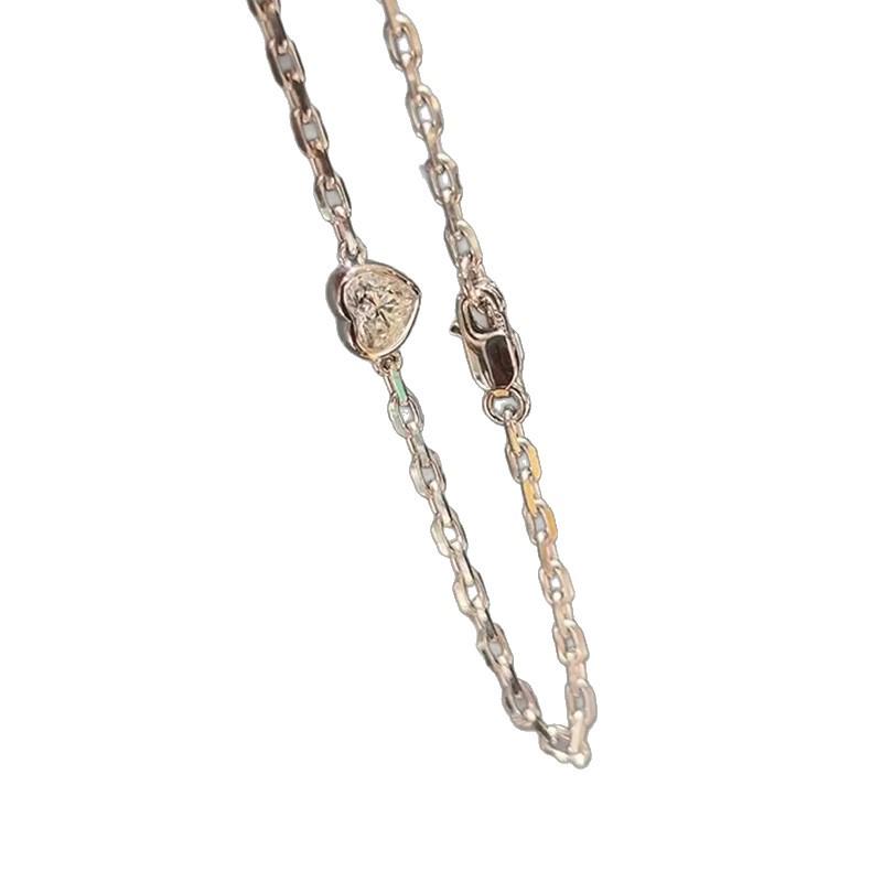 Elegant Heart Diamond Bracelet for Girls - Korean Style Layered Jewelry Accessory