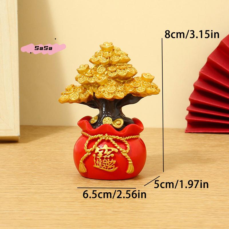S-1Pc Chinese Feng Shui Money Tree Office Home Table Feng Shui Money Tree Cabinet Craft Plants Gift Stone Decorations Good Luck