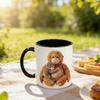 Tazza da Caffè Carina Proteggi Pugno La Scimmia Tazze in Ceramica 350ml Tazza da Tè Scimmietta Ispiratrice Regalo Motivazionale Unico Amanti degli Animali